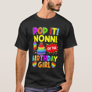 T-shirt Pop It Nonni De L'Anniversaire Fille Fidget Enfant