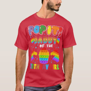 T-shirt Pop It papa de l'anniversaire fille Fidget enfant