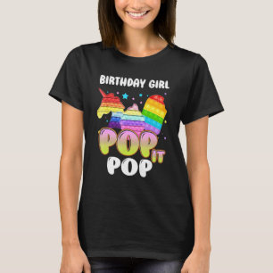 T-shirt Pop It Pop Of Birthday Girl Unicorn Ice Cream
