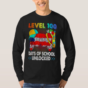 T-shirt Pop It Poppin Niveau 100 Jours D'École Déverrouill