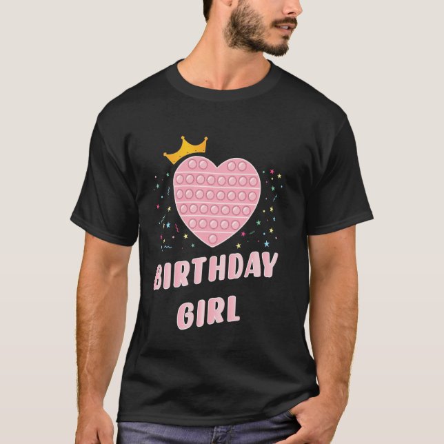 T-shirt Pop It Shirts Pour Filles Anniversaire Anniversair (Devant)