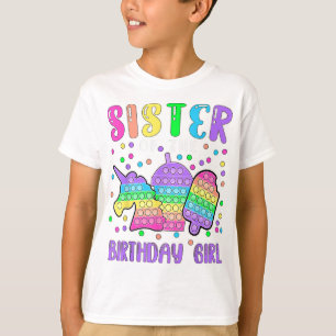T-shirt Pop-it Soeur de la fille d'anniversaire Pop-it
