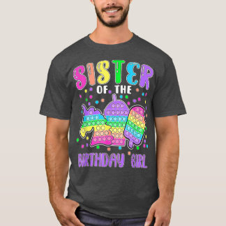 T-shirt Pop-it Soeur de la fille d'anniversaire Pop-it T-T