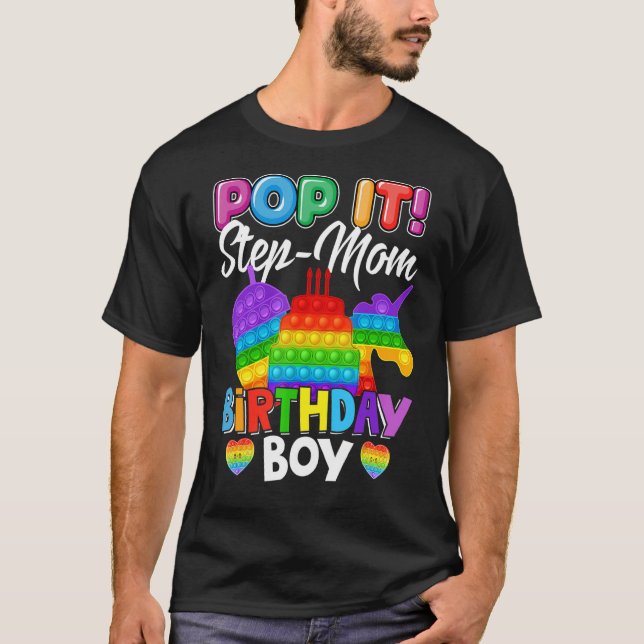 T-shirt Pop It Step Maman Anniversaire Garçon Fidget Enfan (Devant)