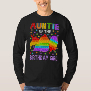 T-shirt Pop It Tante De L'Anniversaire Fille Enfants Famil