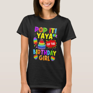 T-shirt Pop It Yaya De L'Anniversaire Fille Fidget Enfants