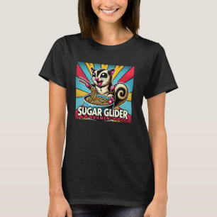 T-shirt Pop Japonais Art Noodles Faune Glider de sucre Ram