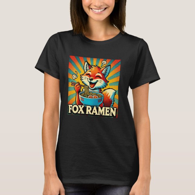 T-shirt Pop Japonais Noodles d'art Lover Faune mignonne Fo (Devant)