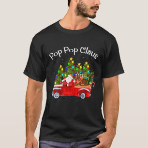 T-shirt Pop Pop Claus Voiture Père Noël Pickup Reindeer