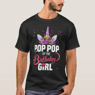 T-shirt Pop Pop de la princesse licorne anniversaire de la