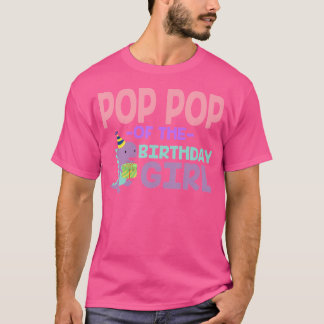 T-shirt Pop Pop De L'Anniversaire Pour Fille Saurus Rex Di