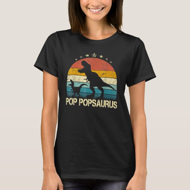 T-shirt Pop Pop Saurus Rex Dinosaur Fête des pères Pour Pa (Devant)