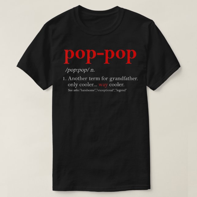T-shirt Pop Pop Tee Grandpa Fête des pères PopPop  (Design devant)