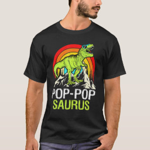 T-shirt Pop Popsaurus Dinosaur Grand-Père Pop Pop Saurus F