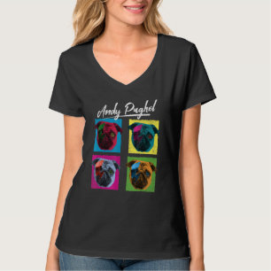 T-shirt Pop Puggle Carlin Chien Propriétaire Artiste Chien