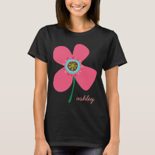 T-shirt Pop Rose Daisy Whimsical & Fleur été mignonne