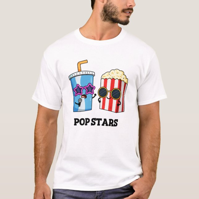 T-shirt Pop Stars Funny Snack Pun (Devant)