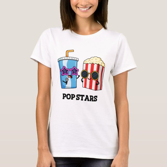 T-shirt Pop Stars Funny Snack Pun (Devant)