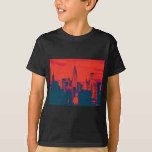 T-shirt Pop Style Rouge Retro Art New York City