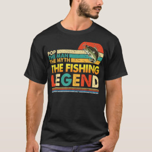 T-shirt Pop The Man Myth Pêche Légende Fête du Père Vinta