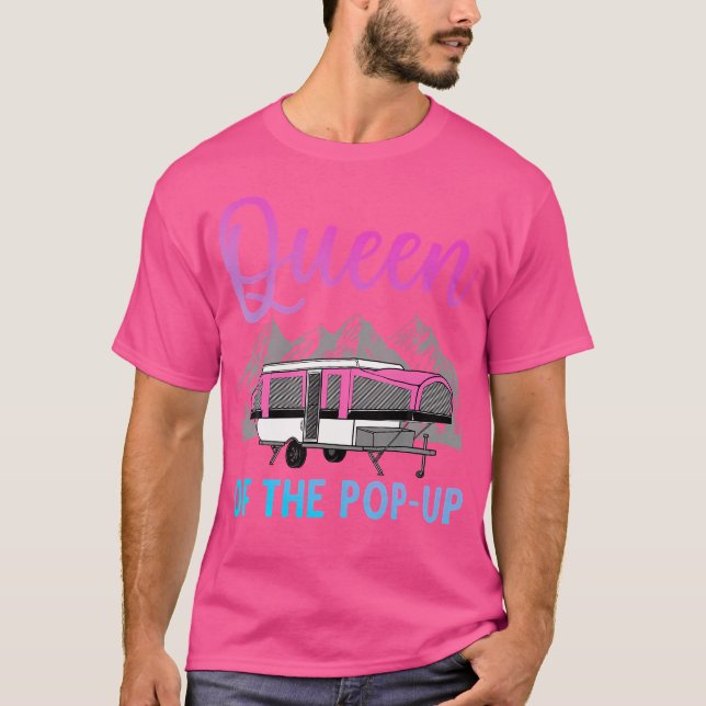T-shirt Pop Up Camper Art For Women Girls Pop Up Trailer C (Devant)