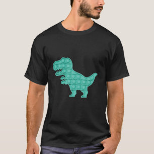 T-shirt Pop Up Jeu Fidget Dinosaur Tyrannosaurus Rex Turq