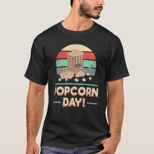 T-shirt Popcorn Day Cinéma Film Snack Pop Film Idée cadeau