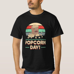 T-shirt Popcorn Day Cinéma Film Snack Pop Film Idée cadeau