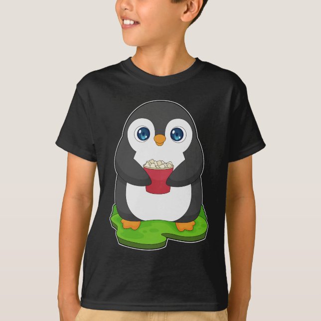 T-shirt Popcorn de pingouin (Devant)