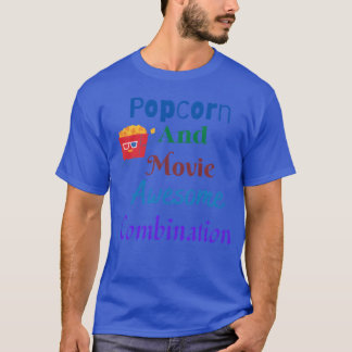 T-shirt Popcorn et film, une combinaison géniale cadeau