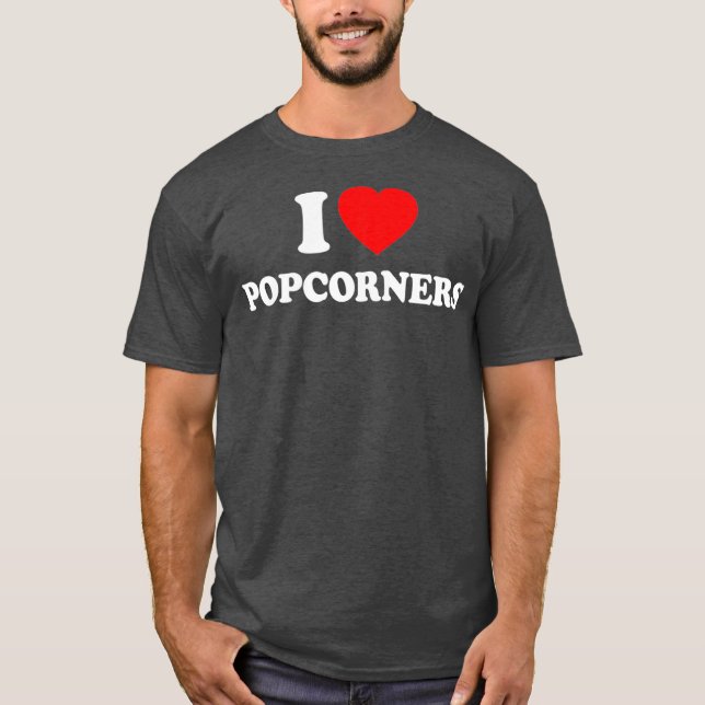 T-shirt Popcorners Love Heart Retro Funny Cadeau (Devant)
