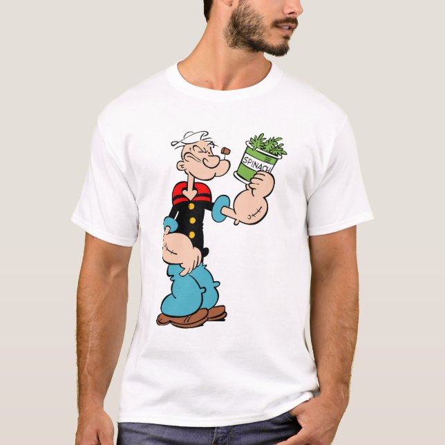 T-shirt Popeye the Sailor with Spinach (Devant)