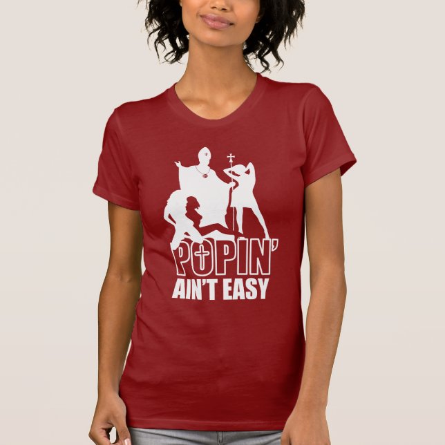 T-shirt Popin n'est pas facile (dans le blanc) (Devant)