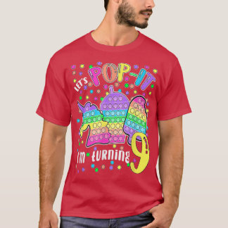T-shirt Popit J'ai 9 ans coloré 9e anniversaire Gi