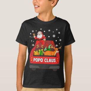 T-shirt Popo Claus Camion Rouge Père Noël Reindeer Elf Noë