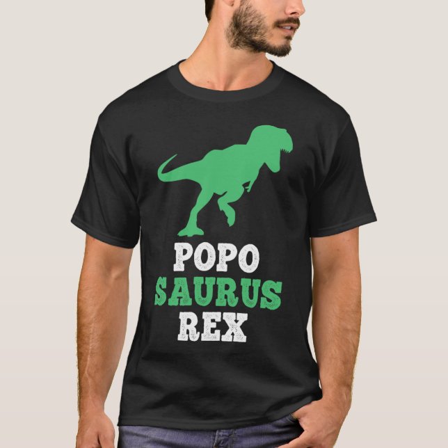 T-shirt Popo-saurus Rex Dino Dinosaure Drôle Poposaurus  (Devant)