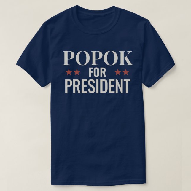 T-shirt Popok pour Président ★ Soutenu par la Campagne Cro (Design devant)
