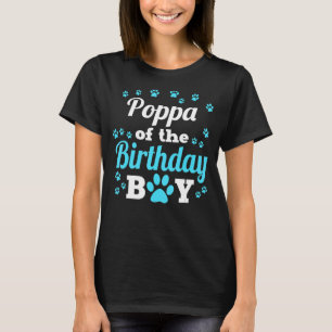 T-shirt Poppa De L'Anniversaire Chien Chien Paw Anniversai