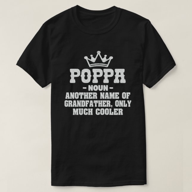 T-shirt Poppa Définition Drôle Signification Cool Grandpa  (Design devant)