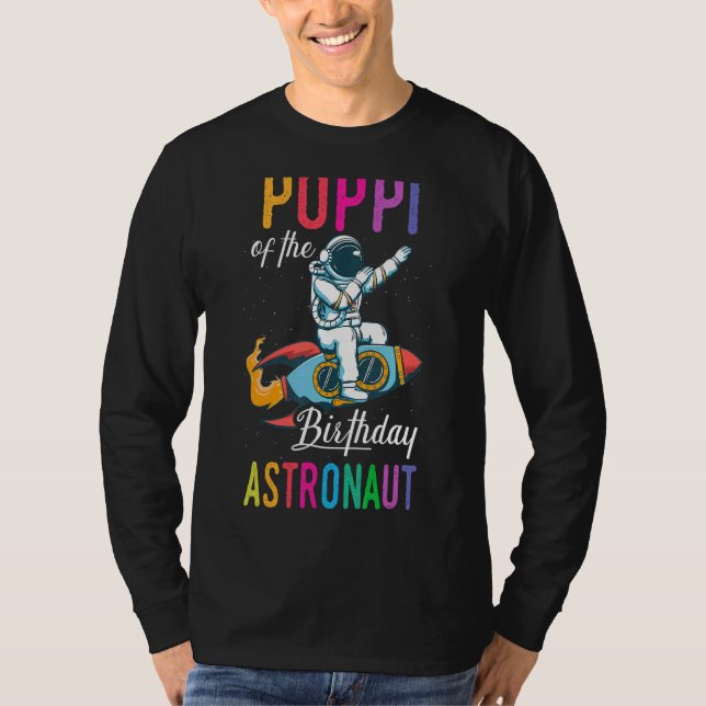 T-shirt Poppi De L'Astronaut D'Anniversaire Anniversaire D (Devant)