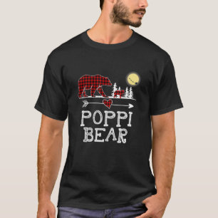 T-shirt Poppi Oear Pajama de Noël Rouge Plaid Buffalo