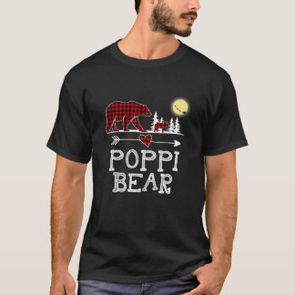 T-shirt Poppi Oear Pajama de Noël Rouge Plaid Buffalo