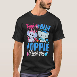 T-shirt Poppie Rose Ou Bleue Vous Aime Genre Révéler Eleph