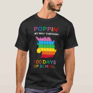 T-shirt Poppin My Way Through 100 Days 100th Day of School
