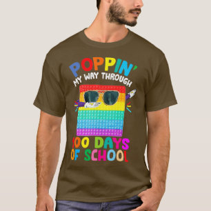 T-shirt Poppin My Way Through 100 Days 100th Day of School