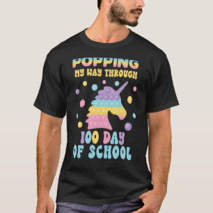 T-shirt Poppin My Way Through 100 Days 100th Day of School