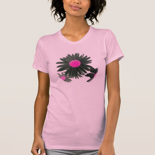 T-shirt Poppin Rose Daisies (Devant)