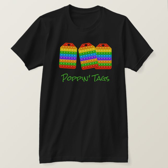 T-shirt Poppin' Tags (Design devant)
