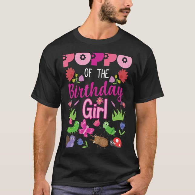 T-shirt Poppo De L'Anniversaire Fille Bug Insect Anniversa (Devant)
