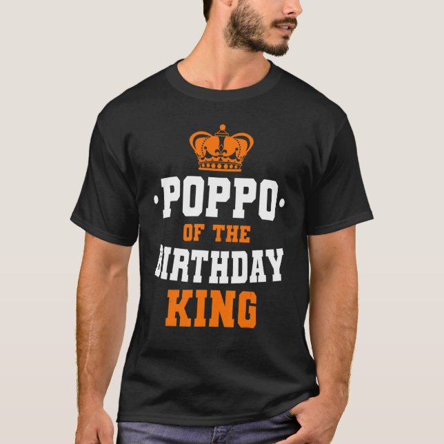 T-shirt Poppo De L'Anniversaire King Party Anniversaire de (Devant)